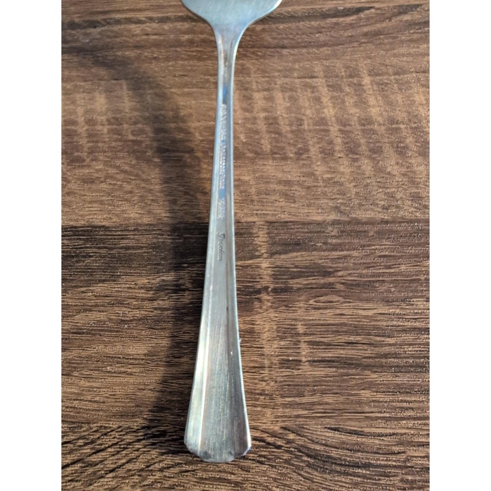 Vtge Fascination Silverplate Cold Meat Serving Fork Floral Scroll Pattern 8.5" - Picture 13 of 13